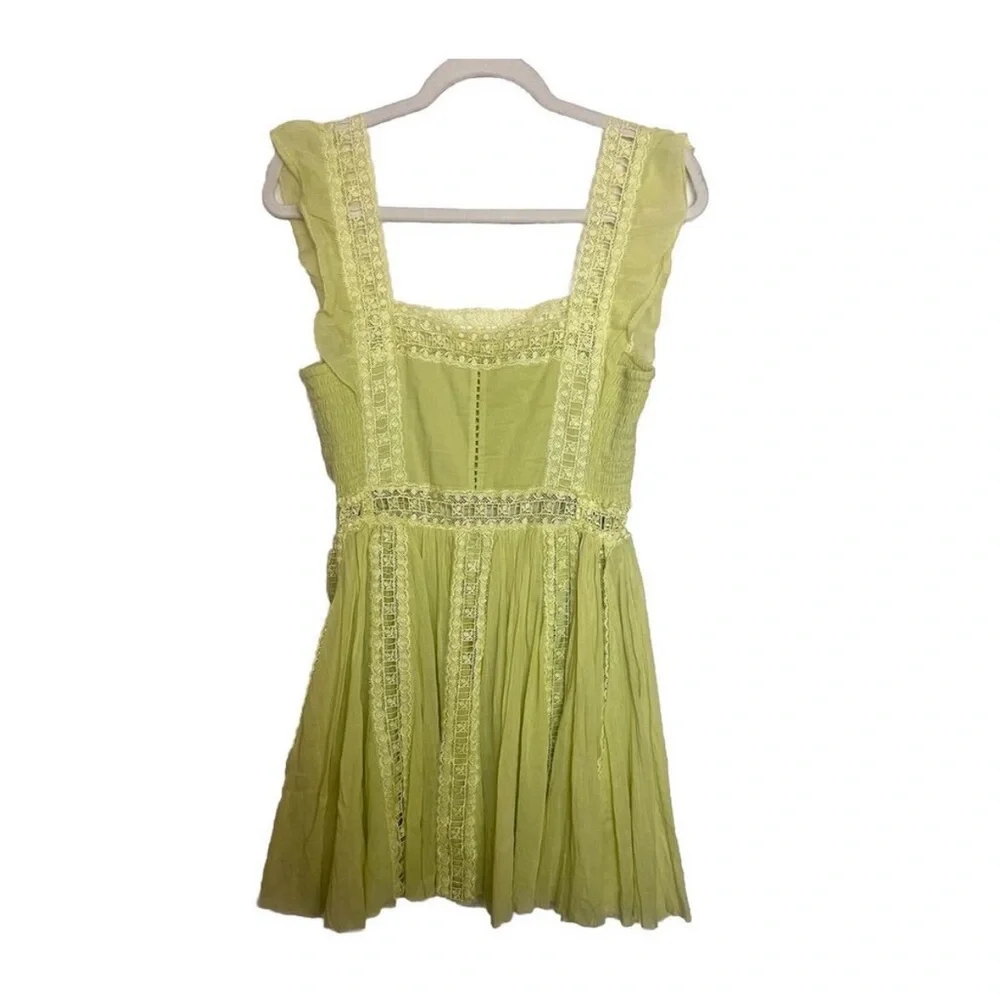 Free People Pale Yellow Mini Dress
